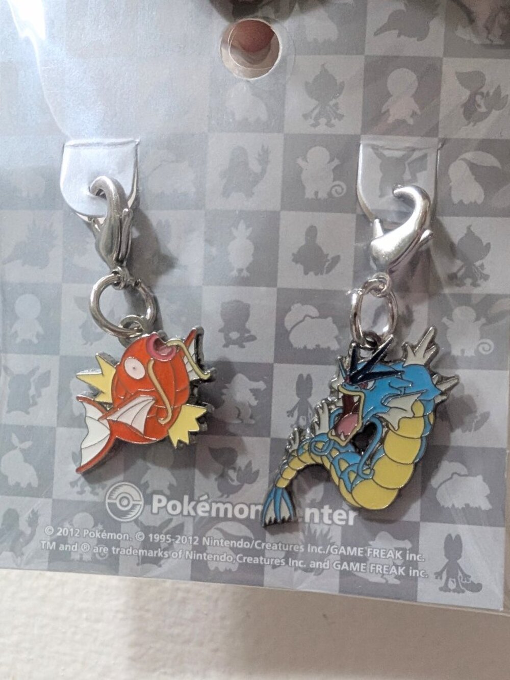 Pokemon Center Limited Metal Charm  Magikarp Gyarados set 2012 Japan